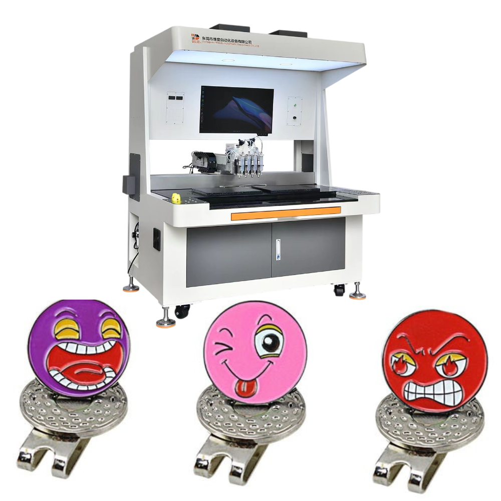 Automated Gay Pride Pin Filling Machine - Enamel Badge Production Equipment